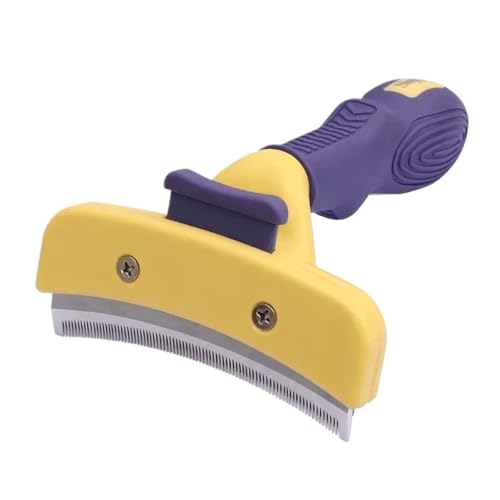Brosse pour chiens et chats en acier ergonomique - Peigne anti-nœuds