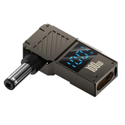 Kudjnfhya Type-C USB-C���� 100W�o�� DC 5.5x2.1mm�W���b�N �X�}�[�gLED�f�B�X�v���C�d�� 20V 5A PD�[�d 65W �m�[�g�p�\�R���p�A�_�v�^�[