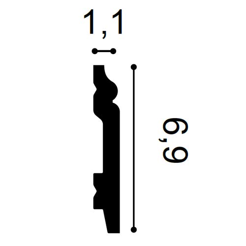 Battiscopa coprifilo modanatura aspetto stucco