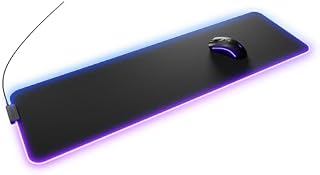 GLORIOUS Gaming Musmatta GMP 2 GLED Large Extended – 2-Zones RGB-belysning, InfiniGlow sömlös Kant, Premium tygyta, Halkfri gummibas – 915 mm×280 mm×3 mm – extra stor skrivbordsmatta