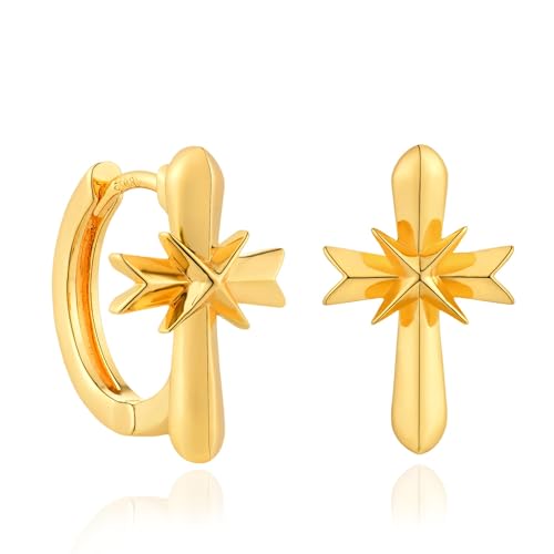FETTERO Hoop Earrings for Women, 14K Gold Plated Lightweight Huggie Leaf Snake Bar Gold Hoops, Hypoallergenic Gold Earrings for Women Ear Piercing Jewelry