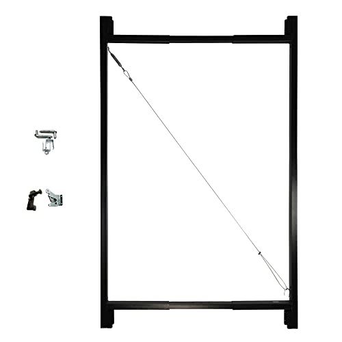 Adjust-A-Gate AG72LTP-ZR0110 Medium - Wide Corrosion Resisting Steel Full-Frame Anti-Sag Fence Gate Kit Fits Openings of 36 - 72