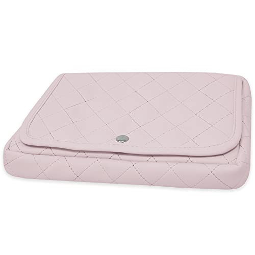 Duffi Baby Estuche para Toallitas Bebe. Porta Toallitas Húmedas. Dispensador de Toallas Pequeñas Bebe. Portatoallitas niño niña. Con cierre de iman. Rombos Polipiel. Color Rosa. 5630-06