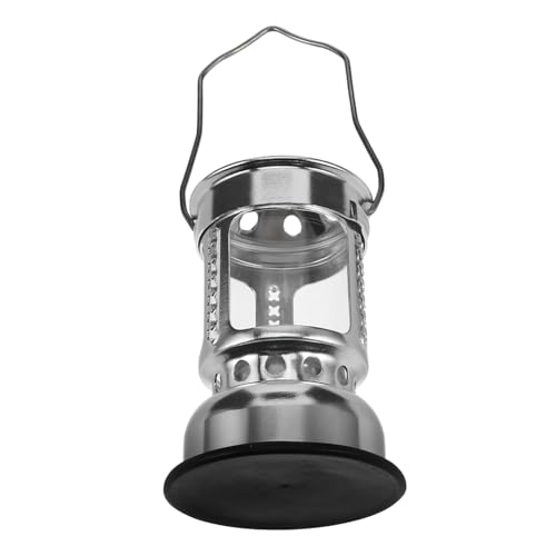 SUPVOX Lanterne De Camping Style Rustique Lanterne Argentée Avec Poignée Alliage Aluminium Coupe-vent Pour Bougie