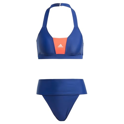 adidas Mujer Sportswear Colorblock Bikini, Dark Blue/Bright Red, XS