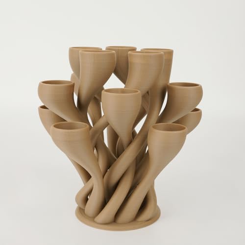 Image of AMOLEN 3D Printing Filament Pla Wood Bamboo 3D Printer Filament, PLA Filament 1.75mm 15% Real Bamboo Fiber, 1kg /2.2lb 15% Wood Fiber
