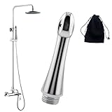 ZQZXD Aluminum Shower Cleaner Enema Douche System,Handheld Water Shower Nozzle Anal Rinse Vaginal Cleaning Kit for Men and Women + Velvet Carry Bag