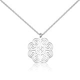 WUSUANED Ethnic Knot Pendant Necklace Hmonb Smybol Jewerly Hmoob Miao Gift Tribal Gift (Ethnic Knot Necklace)