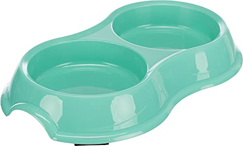 Trixie 24985 Doppelnapf, Kunststoff, 2 × 0,2 l/ø 11 cm/26 × 4 × 14 cm