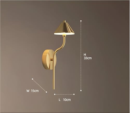 Image of FILLISKA Luxurious Gold Finish Wall Lamp for Home with Adjustable Colour Changing Function(1 Year Warranty)