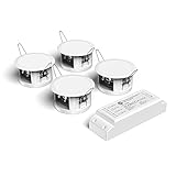 Kit de altavoces de techo Bluetooth, kit completo de 4 altavoces de techo, compacto, fácil de instalar, fácil emparejamiento