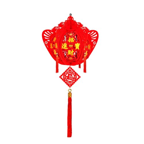 Watreketal Lámpara china con luz LED de franela de tela de Año Nuevo, festival, boda, fiesta, decoración, colgante, regalo de Año Nuevo