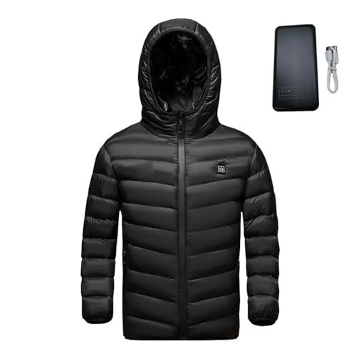 Kids Heated Jacket Boys Girls Hoodies Jackets Water-Resistant Heated Coat USB Body Warmer 3 Temperature Levels Coat