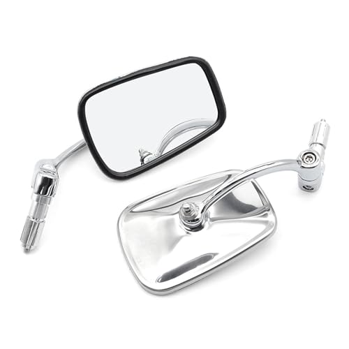 Miroirs moto carrés rétroviseurs de moto embout de guidon 7/8" 22mm