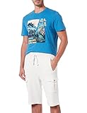 TOM TAILOR Herren Cargo Sweat Bermuda Shorts 1031644, 28130 - Soft Buttercream, L