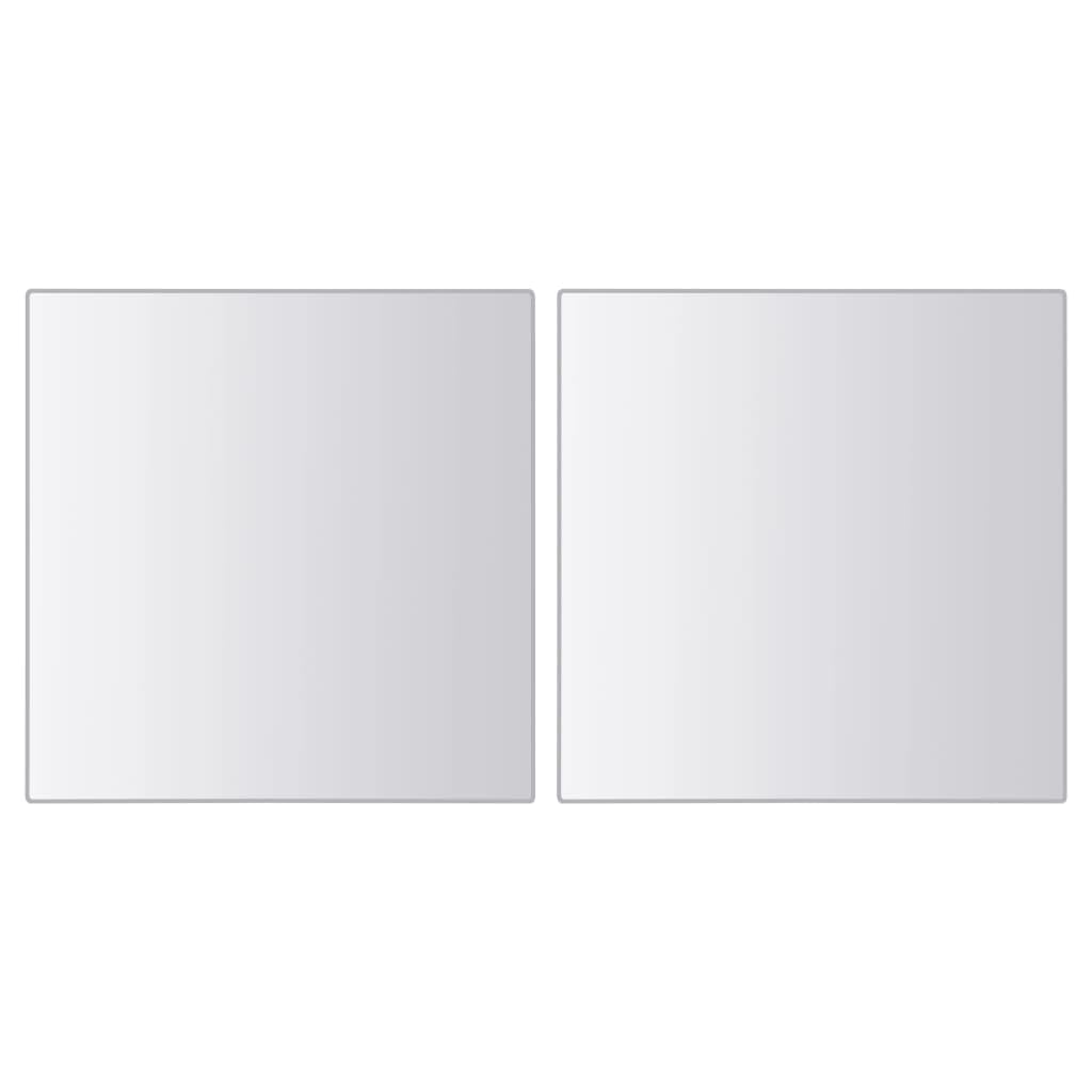 Confezione da 48 piastrelle a specchio quadrate, in vetro | Specchio da parete senza cornice in set per personalizzazione per corridoio, camera da letto e soggiorno