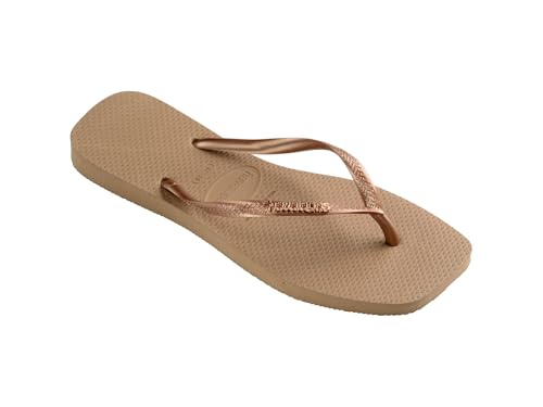 Havaianas Women's Slim Square Logo Metallic Flip-Flop2