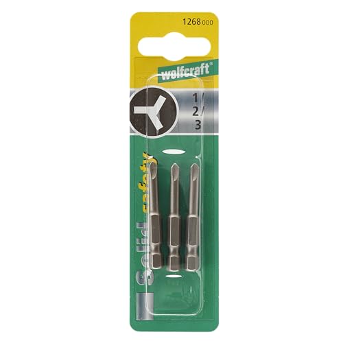 wolfcraft Solid Safety Screwdriver Blade Set, 3 pcs. I 1268000, Black, Variety pack - Image 2