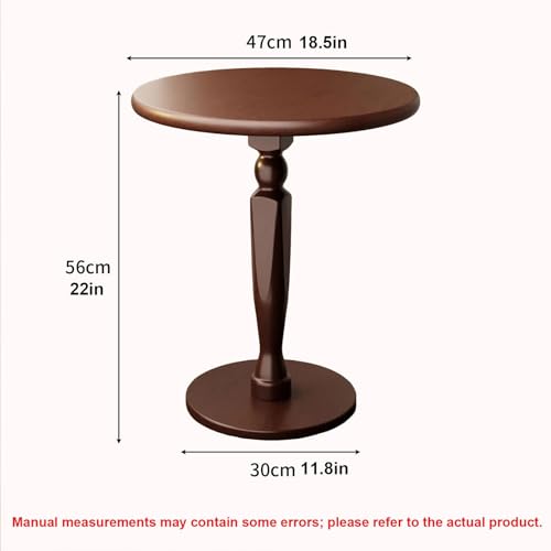 Table d'appoint avec piédestal en bois au design authentique