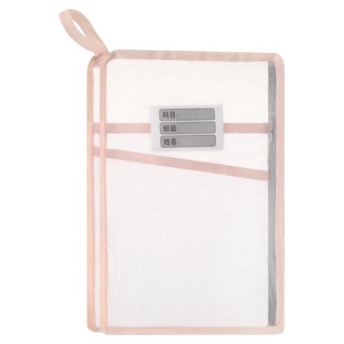 Pochette filet rose A4 avec zip pour protéger vos documents de la poussière au bureau