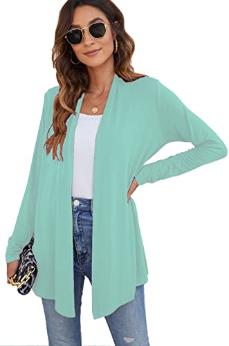 Image of Ladlop Women's Lightweight Open Front Cardigans Long Sleeve Casual Soft Drape Fall Cardigan