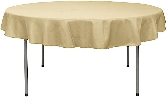 10 manteles redondos de poliéster de 70 pulgadas, color champán, manteles de tela para bodas, fiestas, banquetes, recepciones, eventos, cocina,