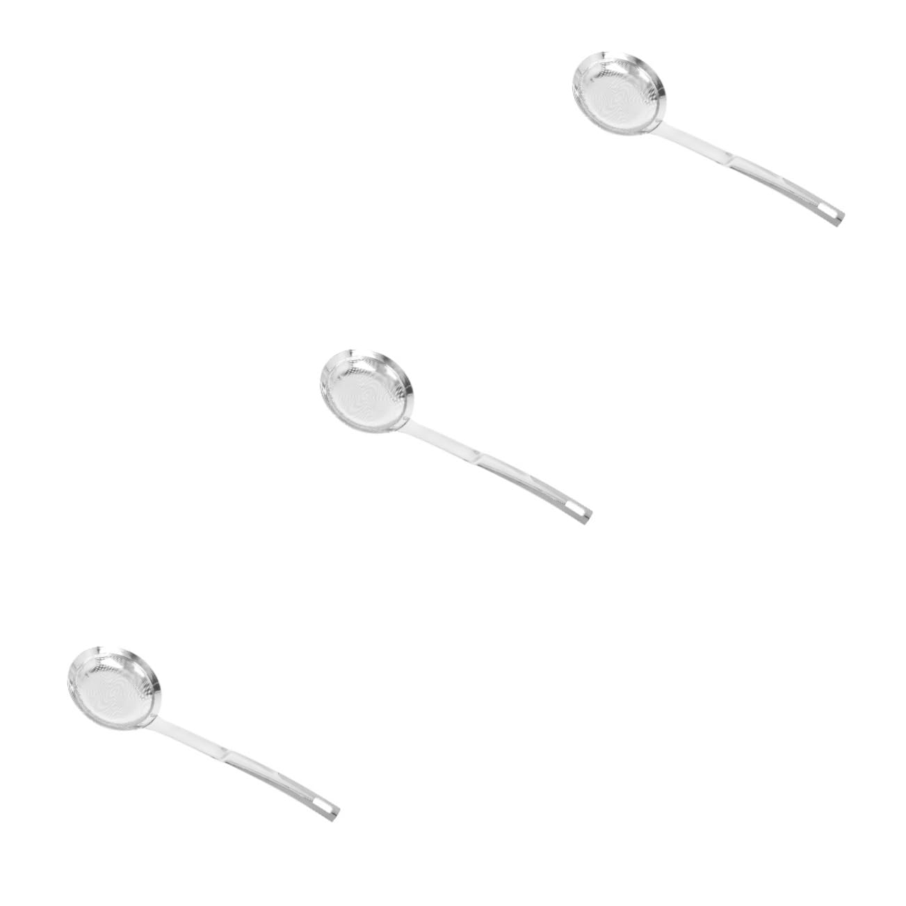 JECOMPRIS 3 pcs Stainless Steel Filter Strainer Spoon Ergonomic Handle Oil Colander with Mesh for Cooking Frying and Straining Foods