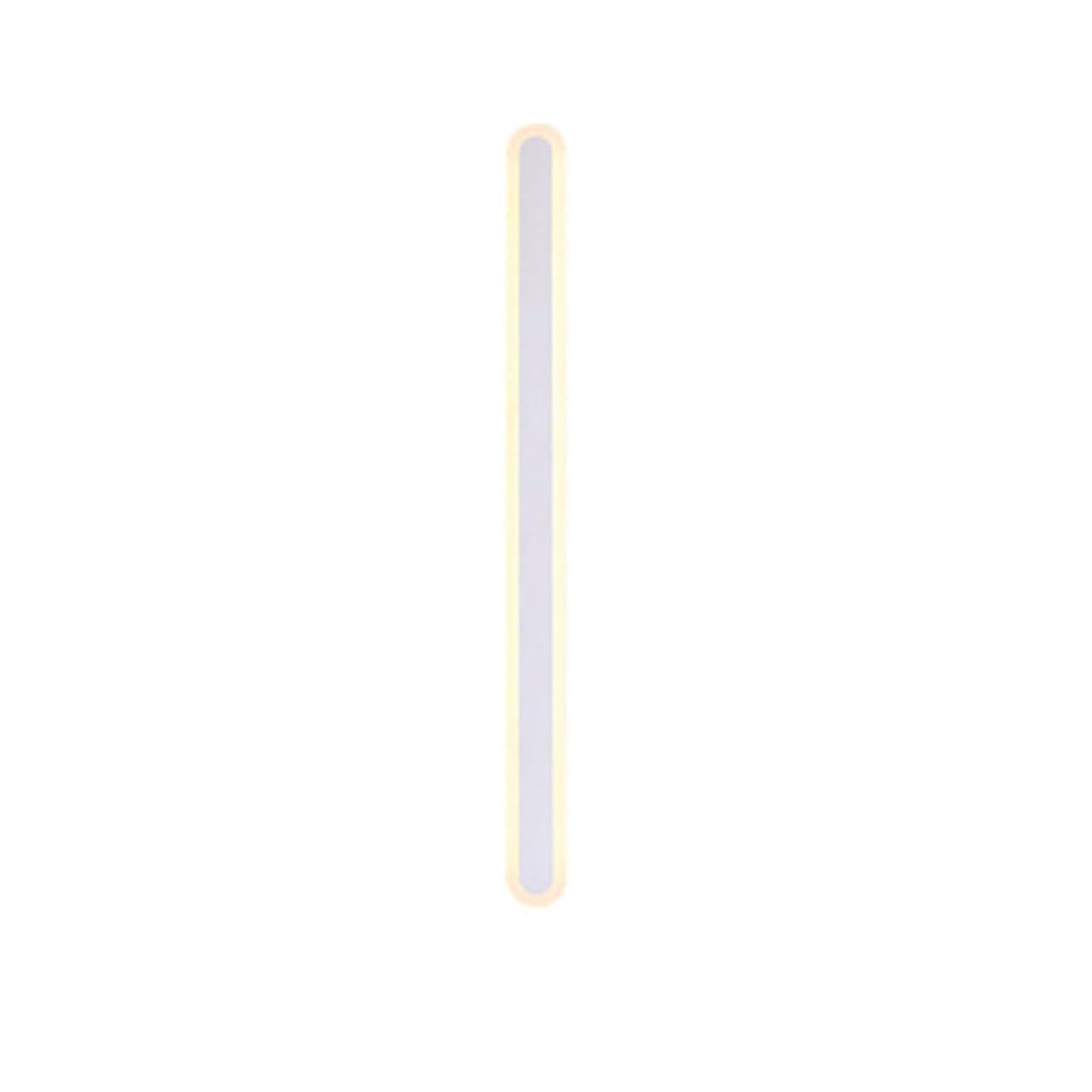 Prettiee Wall Sconces Minimalist Long Strip Wall Light Modern Iron Acrylic LED Wall Sconces TV Background Lighting Fixture Compatible with Bar Bedroom Hallway,Kitchen Light (White 60cm)