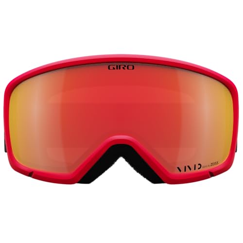 Image of Giro Adult and Youth Ringo Ski and Snowboard Goggles - Red Reverb Strap with Vivid Ember Lens