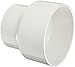 Spears P102 Series PVC DWV Pipe Fitting, Reducing Coupling, 8" x 6" Hub