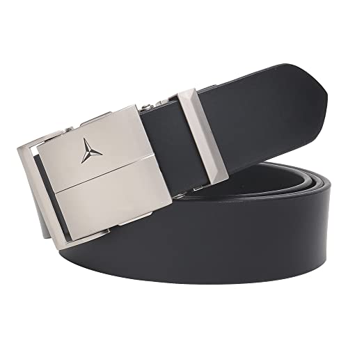 Image of Men's Formal Genuine Leather Auto-lock Adjustable Belt (JAFA-42-BL)