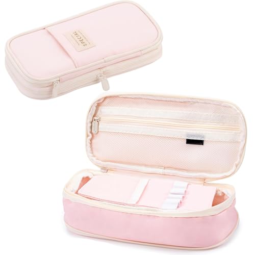 YFHUVB Pencil Case for Girls Pink Pencil Case with Cute Design Perfect for School Stationery Organization and Creative Storage Needs