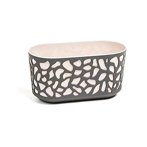 Lamela Vaso Duet 400, Antracite e beige chiaro