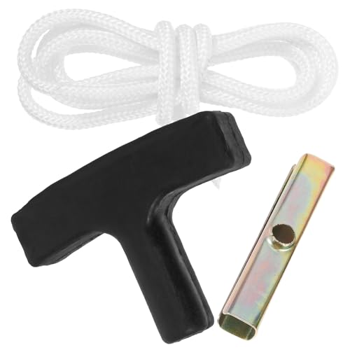 DEARMAMY Juego de Manija de Cuerda de Arranque para Motosierra, Manual de Manivela Mango Ergonómico de Plástico, Poliéster y Hierro, Accesorio Compatible para Piezas de Motosierra y Cable