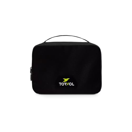 Torvol – LIPO SAFE BAG, Compact LiPo Battery Bag Fireproof, Stores up to 15 LiPo Batteries, Compatible Quad PITSTOP Backpacks, Battery Storage Organizer, 11 × 26 × 20 cm, Black