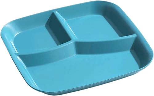 Zitixo ランチプレート 仕切り 5個 皿 カフェ風 活気のある軽やかな色彩 耐熱 食洗機対応 電子レンジ対応優しい雰囲気に、割れにくい 軽量 ランチ皿 樹脂製 落ち着いた色合い 北欧 おしゃれ 食器 (5 個,濃い緑色)