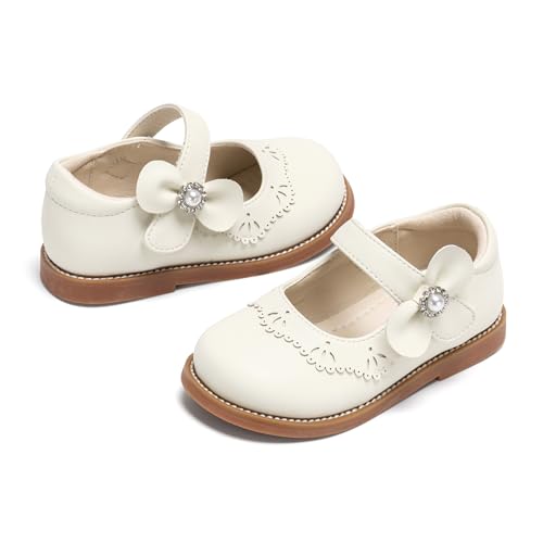 Image of PHIRAMIN Toddler Girl Mary Jane Student Oxford Shoes-Little Girl School Uniform Shoes for Wedding Party