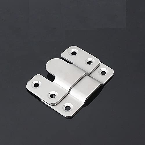 Image of 5 Pairs Stainless Steel Flush Mount Bracket Interlocking Photo Picture Frame Hook Hanger Z Clip Furniture Connector Wall Mount Hardware (Silver, 44x19mm)