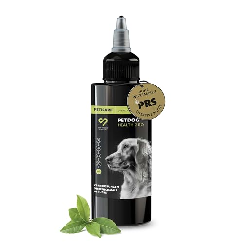 Bio Nettoyant Oreilles de Chiens & Chats - Nettoyage avec des Gouttes Auriculaires, Éliminé Odeurs, Détache Incrustations, Produit de Soins - petAnimal Health 2110