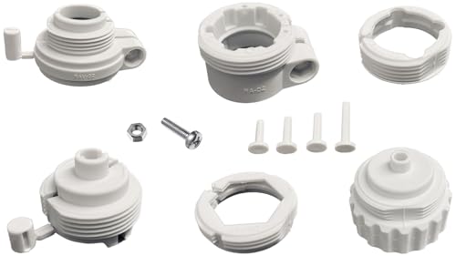 Thermostat Adapter für Heizungsventile RA, RAV, RAVL, Caleffi, Giacomini und M28 x 1,5 aus Kunststoff in Lichtgrau (Thermostat Adapter Set)