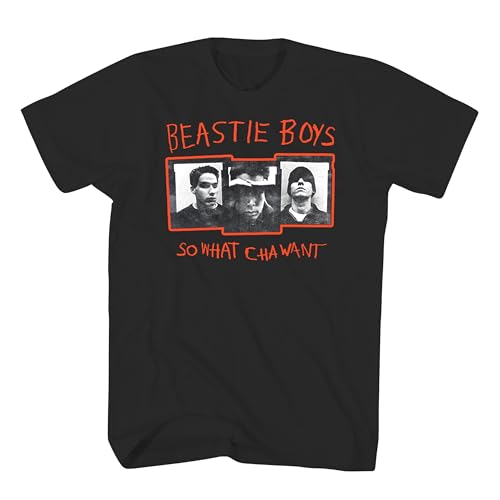 Beastie Boys T Shirt So What Cha Want Adult Black Short Sleeve 90s Rap Vintage Style Graphic Tees