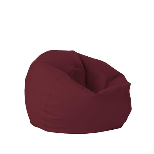 FDP 30" Vinyl Bean Bag Chair, Furniture for Kids and Teens, Perfect for Reading, Playing Video Games or Relaxing - Bordeaux