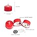LANKER 24 Pack LED Tea Lights Candles, Flickering Red Flameless Tealights, Long Lasting Battery Operated Fake Candles, Decoration for Wedding, Halloween and Christmas (Red - 24pcs)