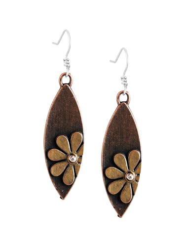 MINACHI Vintage Boho Rustic Flower Sunflower Dangle Drop Earrings Bohemian Summer Jewelry Gift for Women