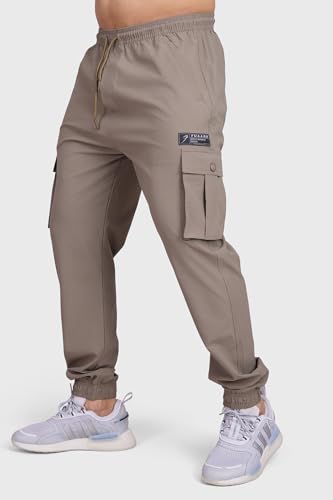 Image of FUAARK Script Regular Fit Sports and Gym Mens Cargo Joggers