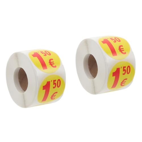SEWACC 2 Rolls Sale Pricing Stickers 1000 Labels Yard Sale Stickers Prices Adhesive Tag Paper for Small Business