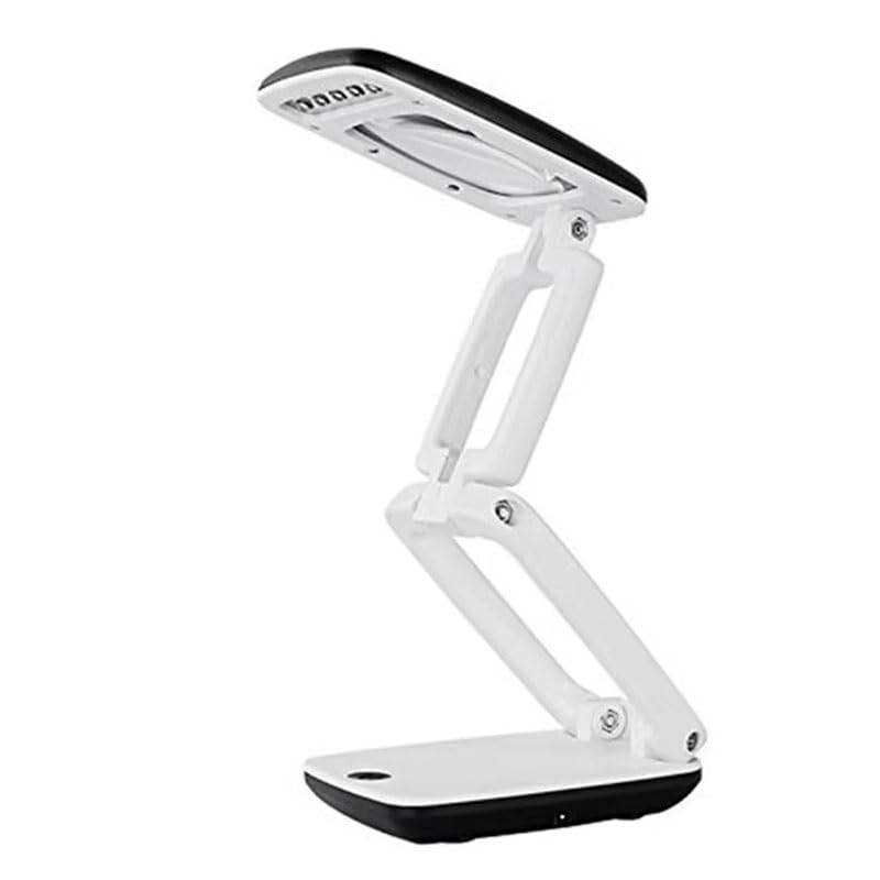 Lupa de bolsillo con luz LED para escritorio, lámpara de lupa 3X con soporte de luz