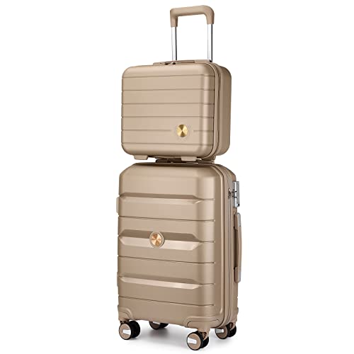 Somago 20" Carry-On & 14" Mini Cosmetic Set Hardside Spinner
