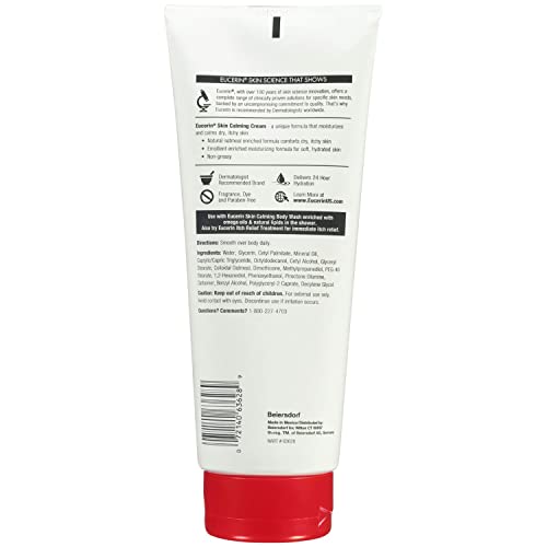 Eucerin, Skin Calming Creme, Dry, Itchy Skin, Fragrance Free, 14 Oz (396 G) #TOP1