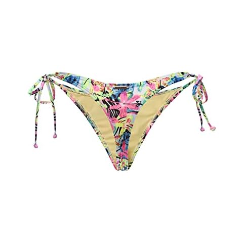 RELLECIGA Women's Tie Side Thong Bikini Bottom, Jungle, X-Large Cover